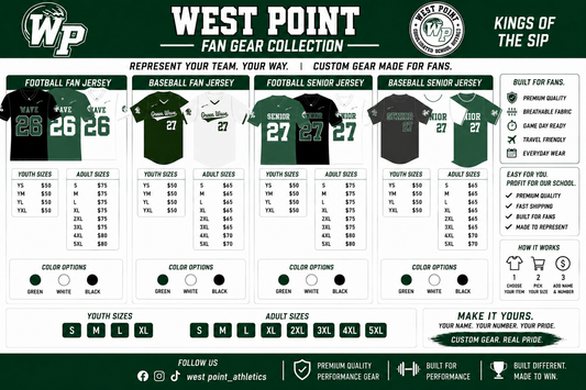 WEST POINT 2026 SENIOR FAN FOOTBALL JERSEY